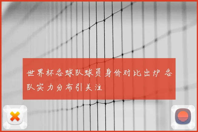 世界杯各球队球员身价对比出炉 各队实力分布引关注